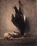 jean-Baptiste-Simeon Chardin Still-Life with Dead Pheasant and Hunting Bag Sweden oil painting reproduction